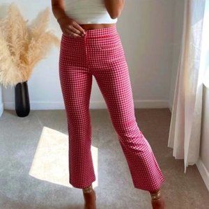 Brand New! Red Gingham Zara Pants